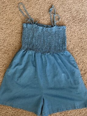 Smocked Spaghetti Strap Romper